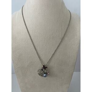 crystal flower pendant necklace